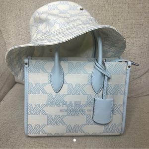 Mk Baby blue Crossbody Bucket hat bundle